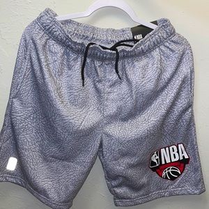 Color :Gray POWER DRIVE (NBA) Trainer Shorts . Polyester. Size:M (NWT)